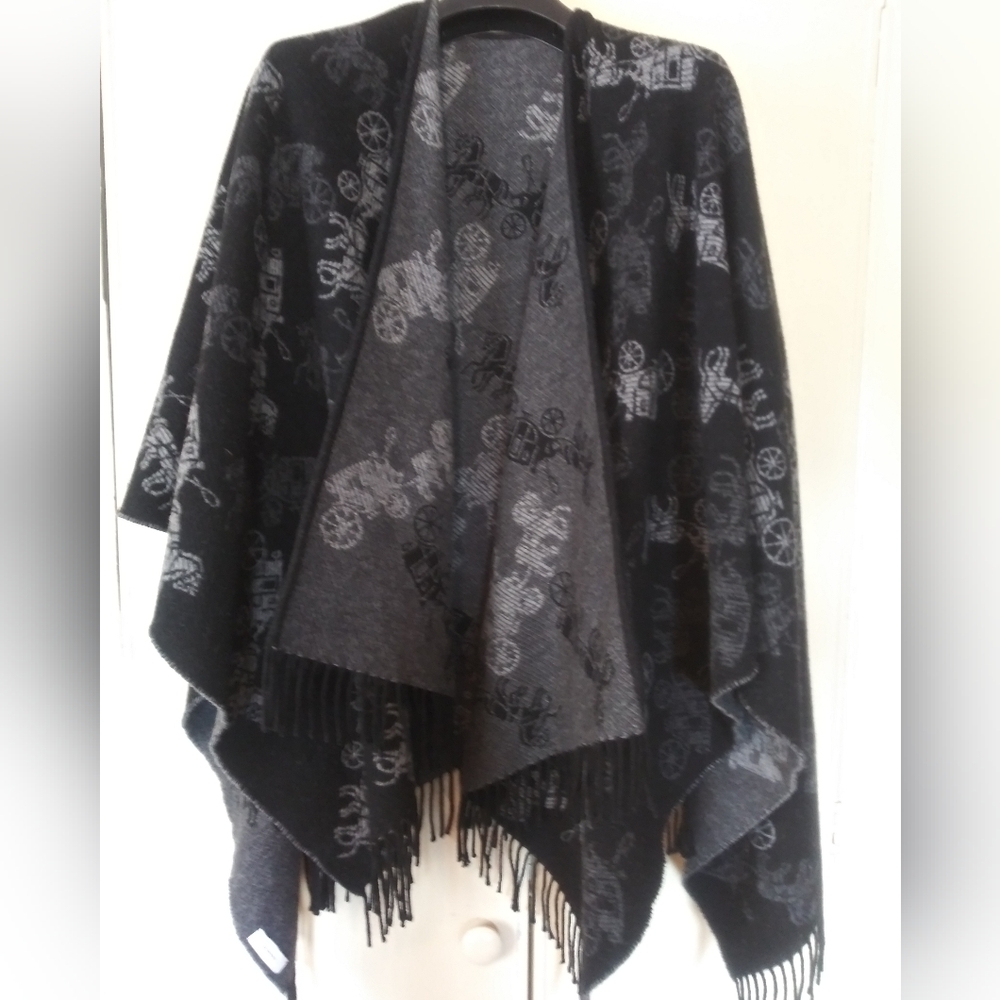 Coach wool poncho